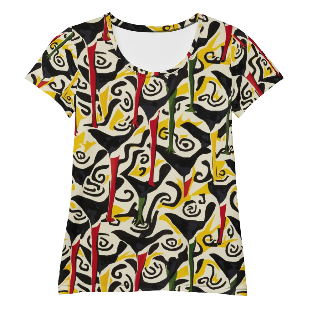 Inkblot Menagerie on Women's Athletic T-Shirt — Front