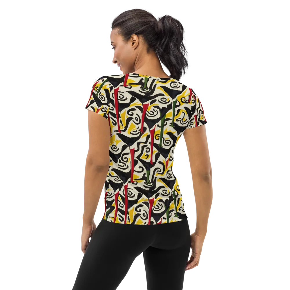 Inkblot Menagerie on Women's Athletic T-Shirt — Back