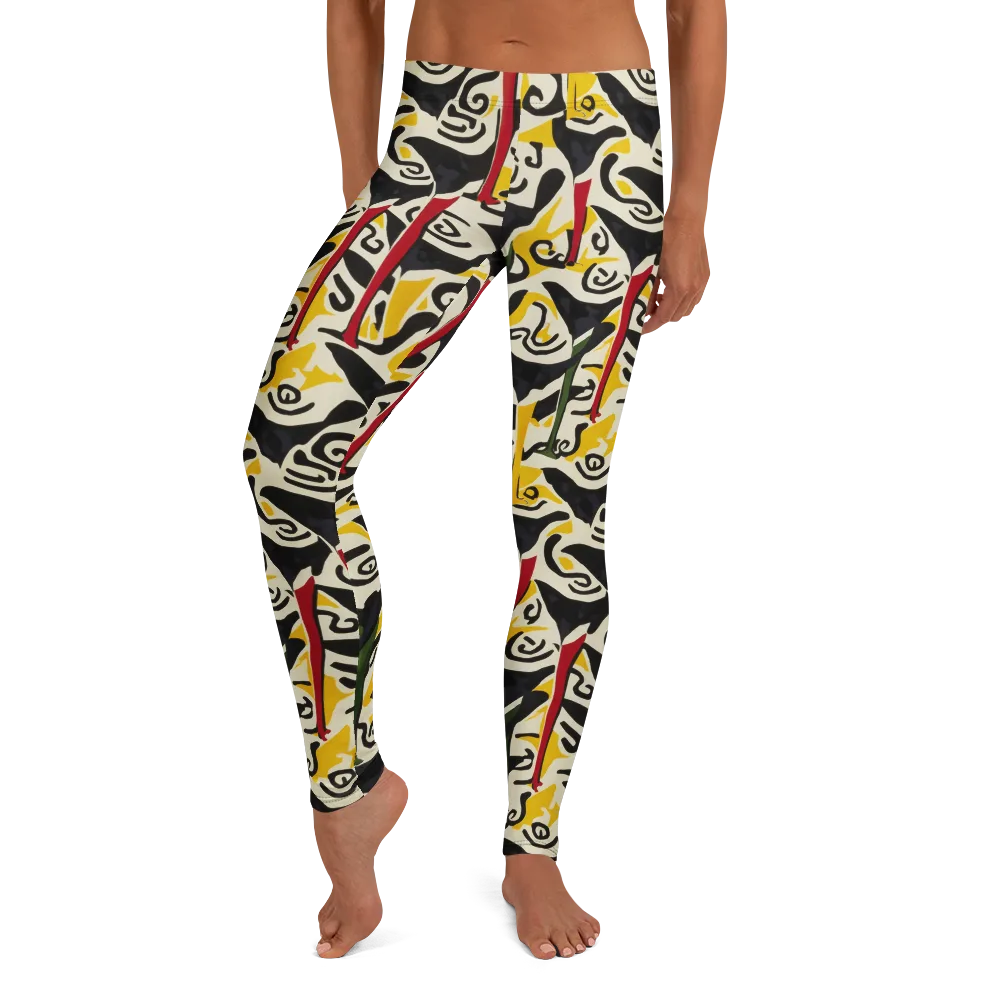 Inkblot Menagerie on Leggings — Front