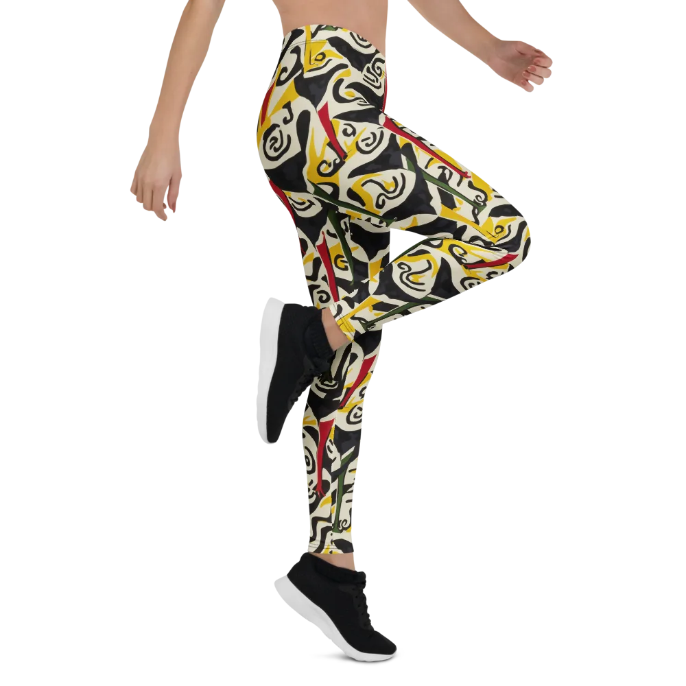 Inkblot Menagerie on Leggings — Right