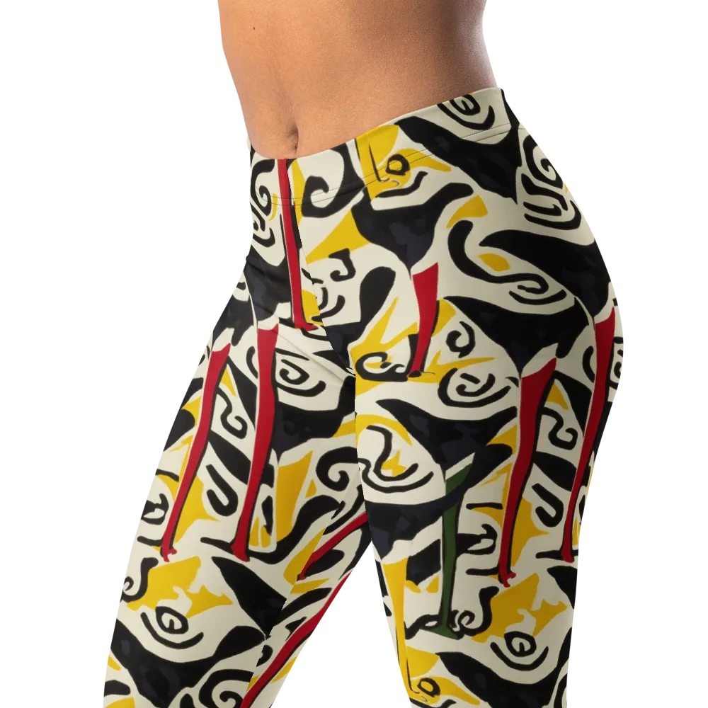 Inkblot Menagerie on Leggings — Left Front
