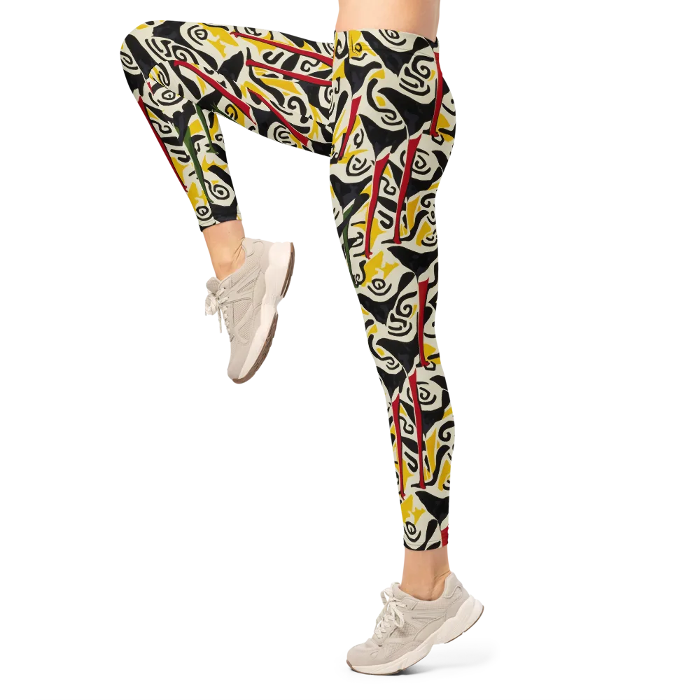 Inkblot Menagerie on Leggings — Left