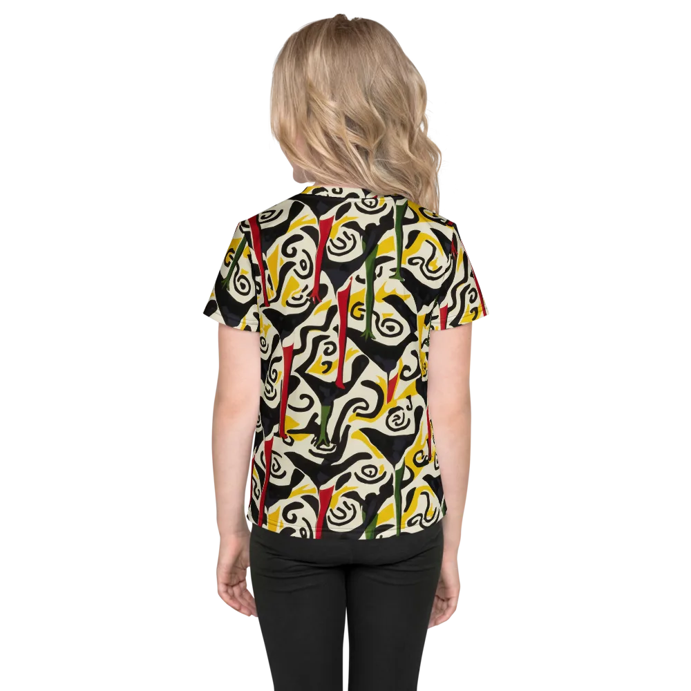 Inkblot Menagerie on Kids Crew Neck T-Shirt — Back