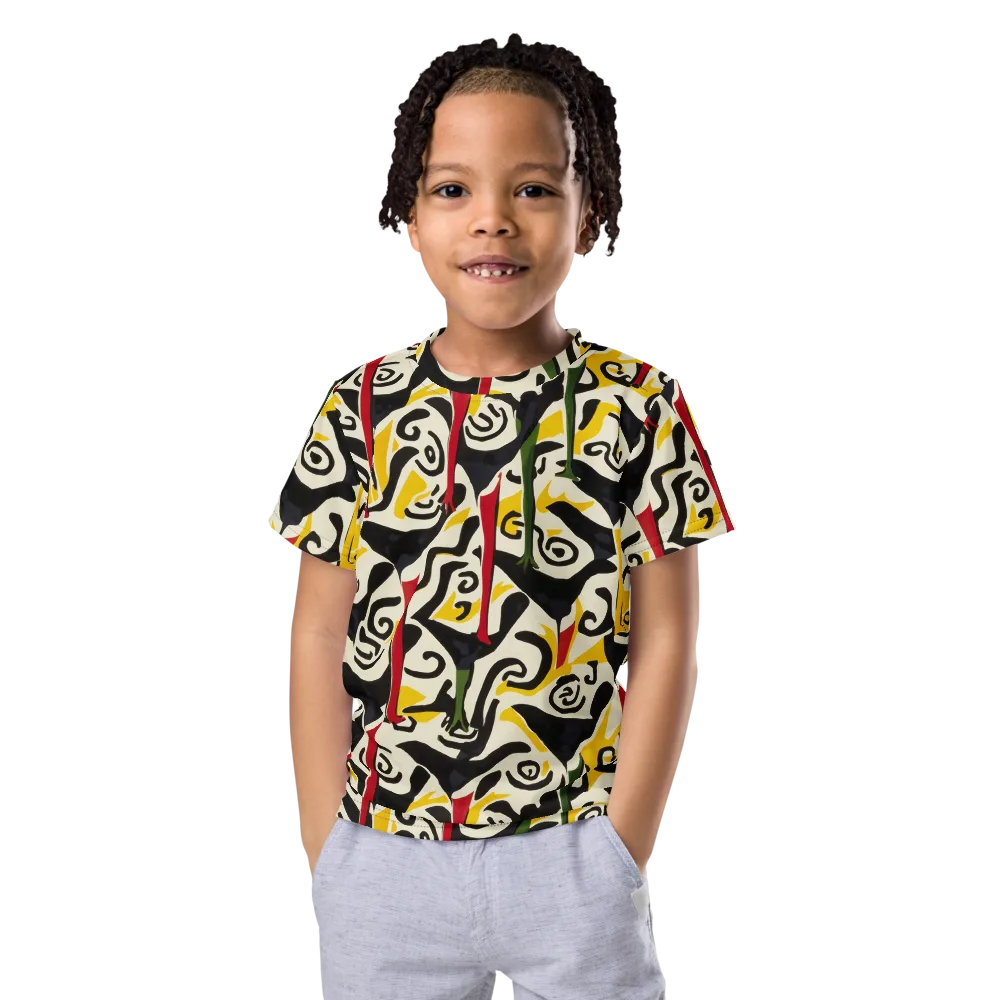 Inkblot Menagerie on Kids Crew Neck T-Shirt — Front