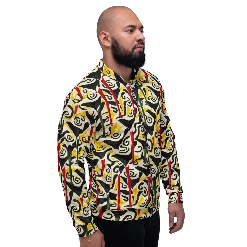 Inkblot Menagerie on Bomber Jacket — Right