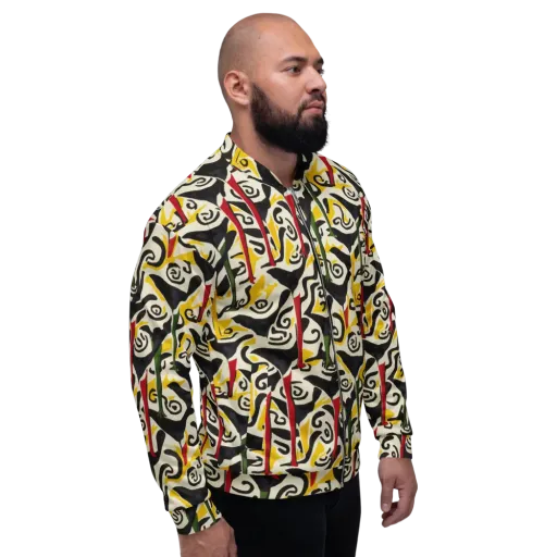 Inkblot Menagerie on a Bomber Jacket