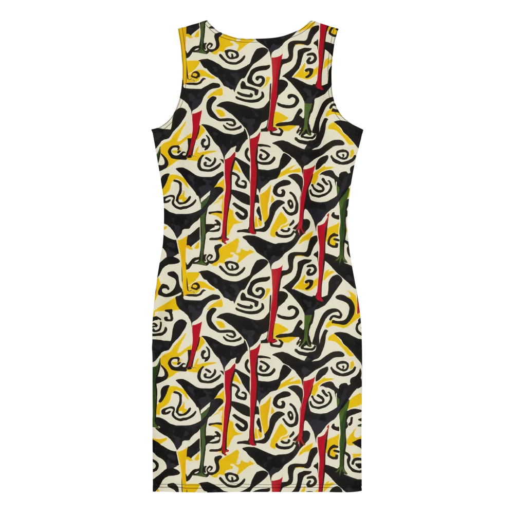 Inkblot Menagerie on Bodycon Dress — Back