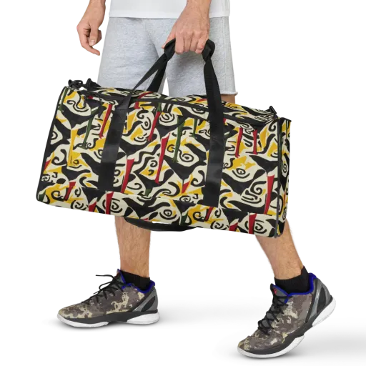 Inkblot Menagerie on a Duffle Bag