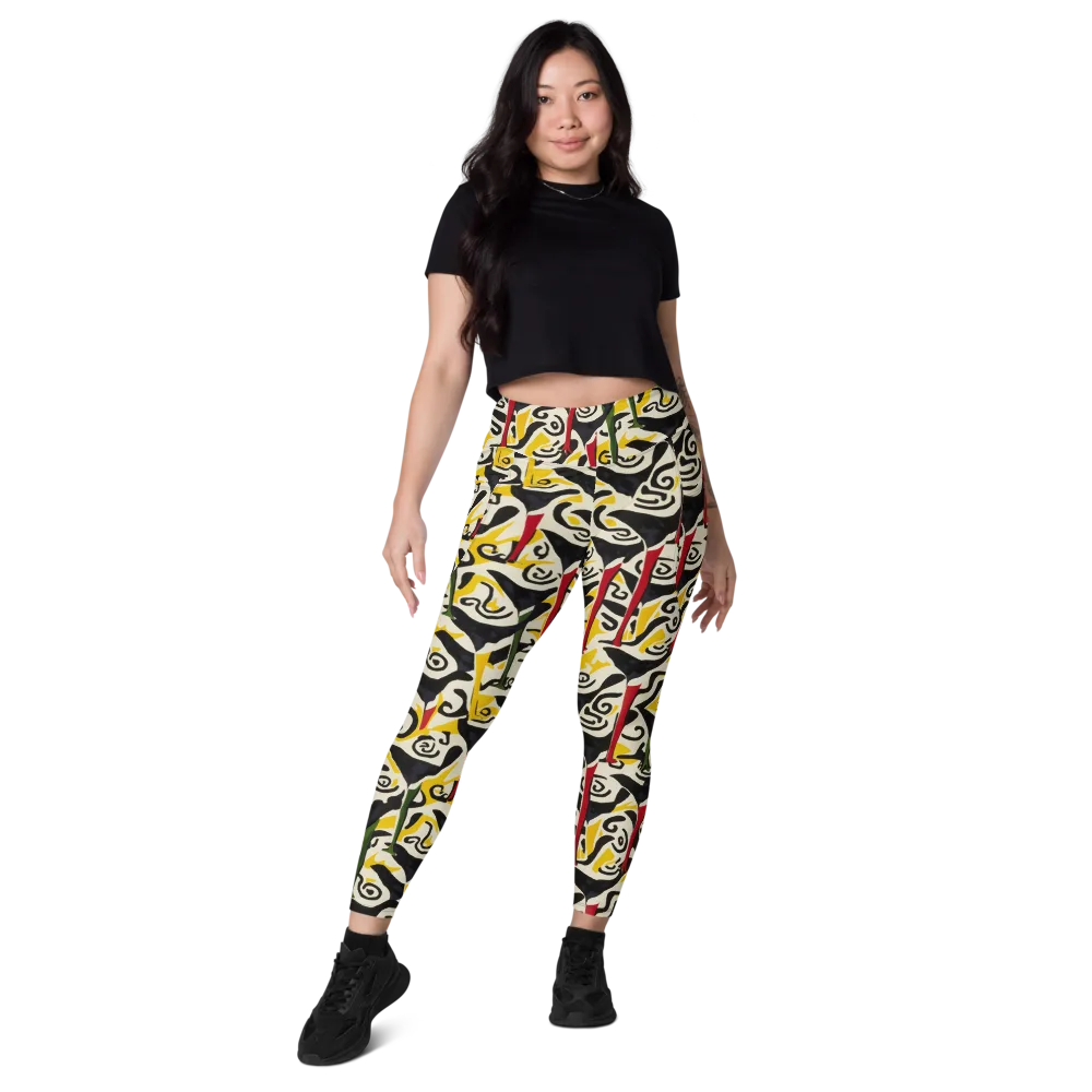 Inkblot Menagerie on Leggings with Pockets — Front