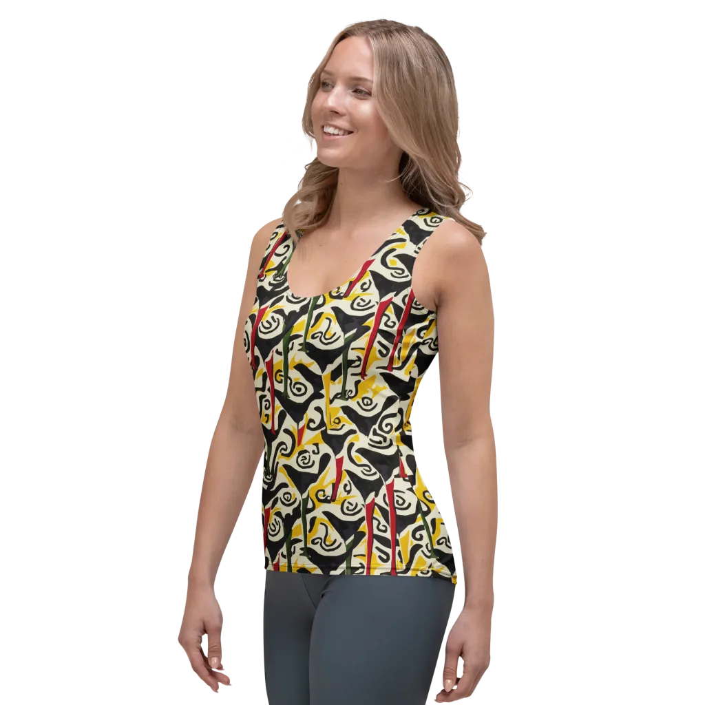 Inkblot Menagerie on Women's Tank Top — Left Front