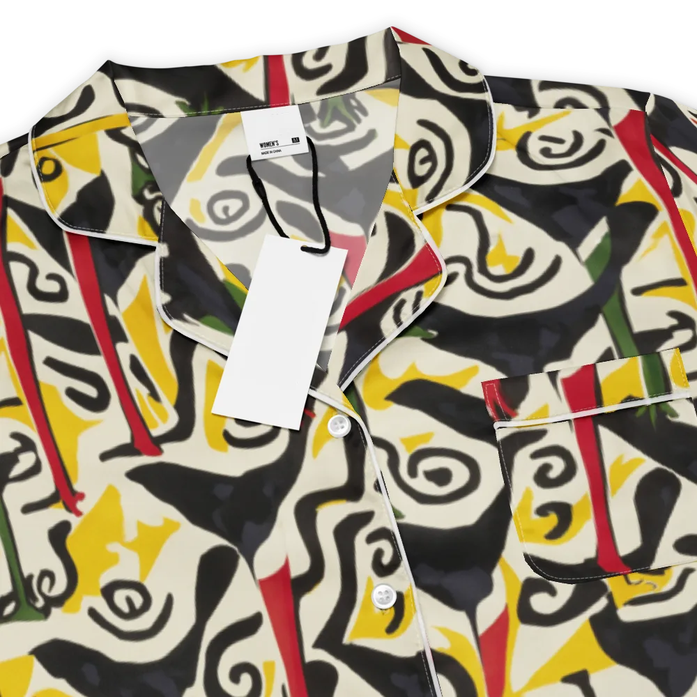 Inkblot Menagerie on Women's Short Sleeve Pajama Top — Product details