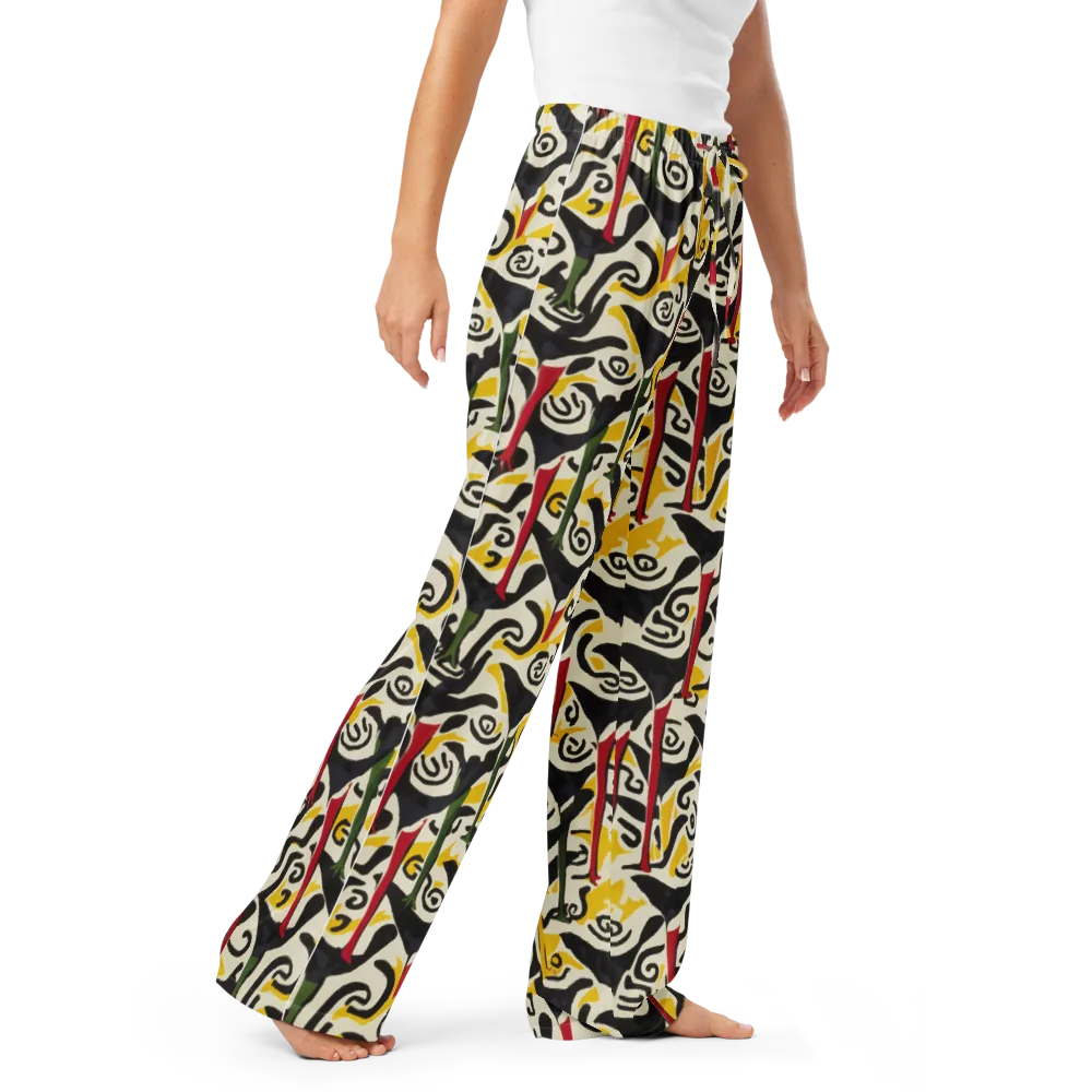 Inkblot Menagerie on Women's Pajama Pants — Right Front