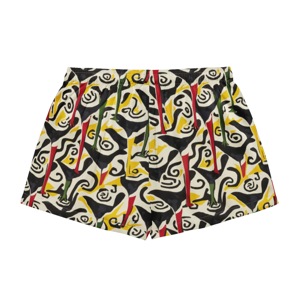 Inkblot Menagerie on Women's Pajama Shorts — Back