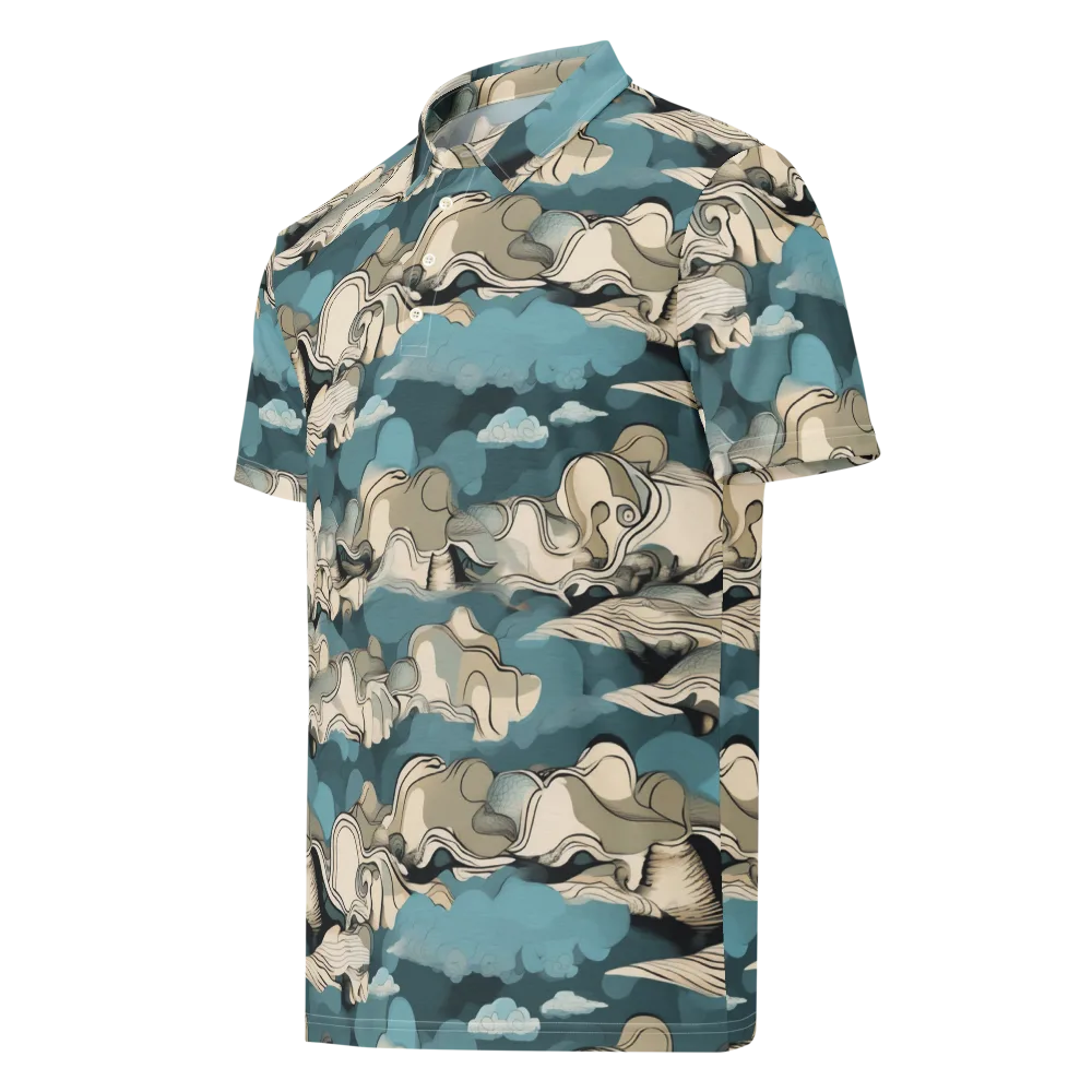 Cloudline Current on Men's Slim Fit Polo Shirt — Left Front