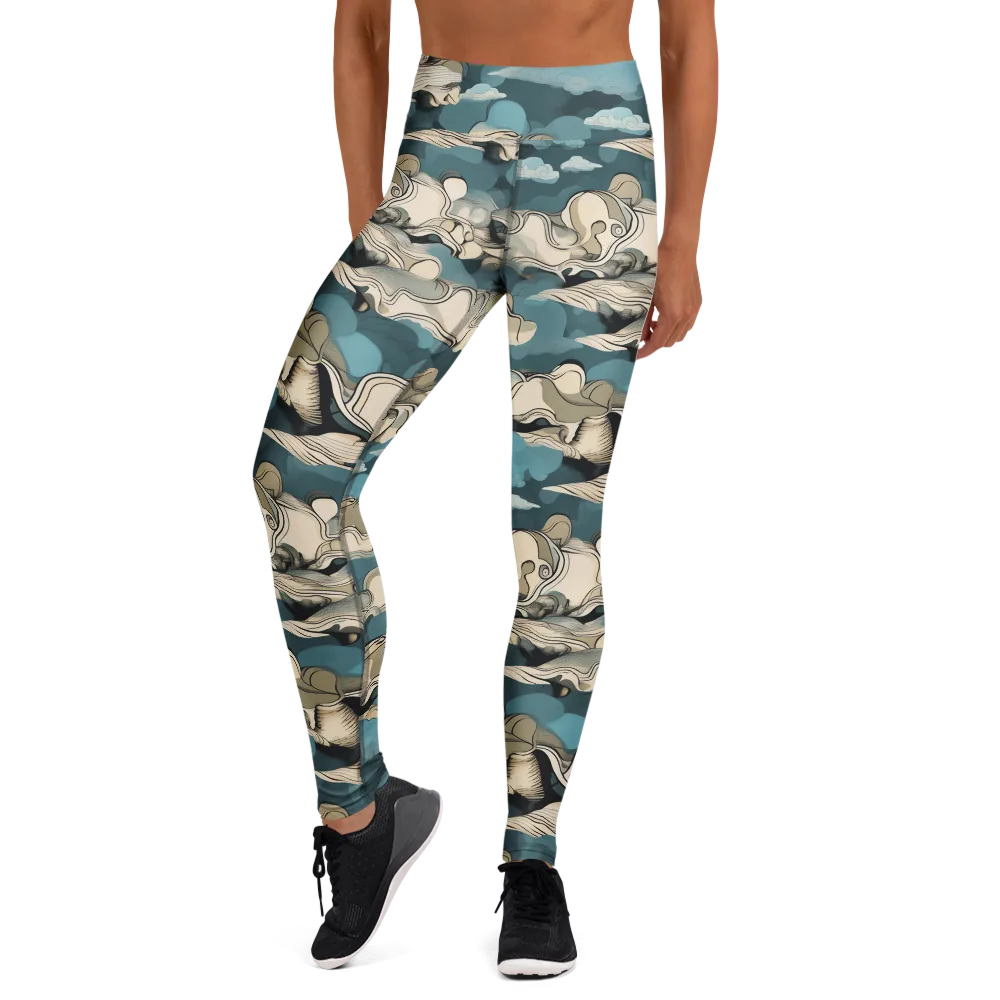 Cloudline Current on Yoga Leggings — Front