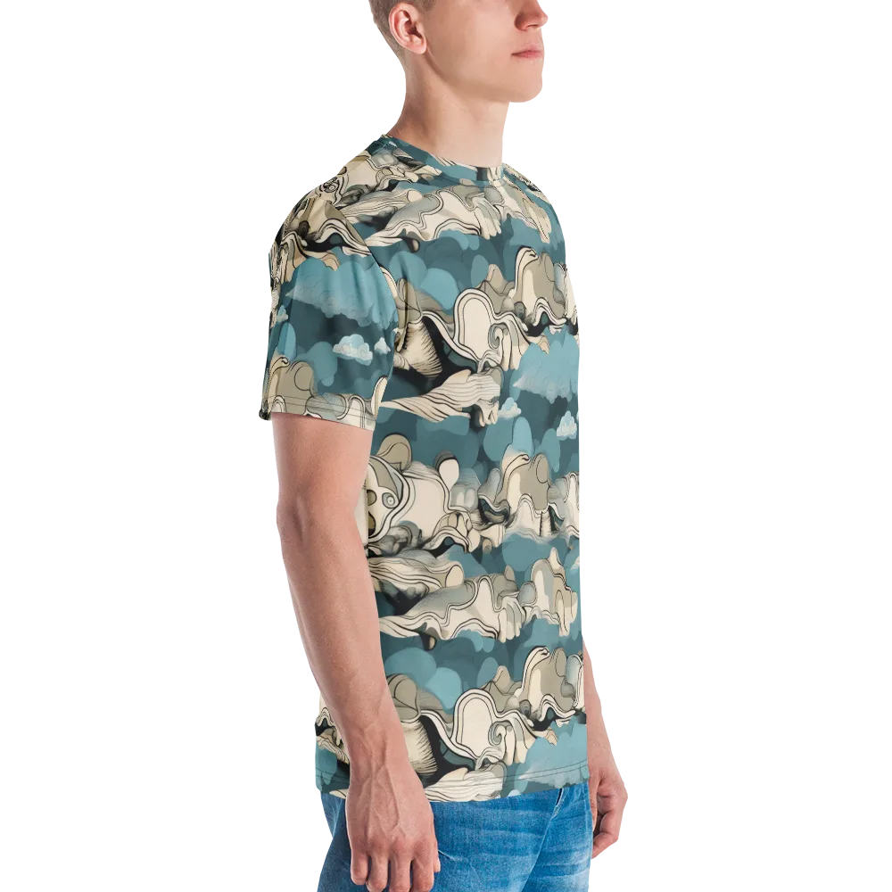 Cloudline Current on Men's Crew Neck T-Shirt — Right
