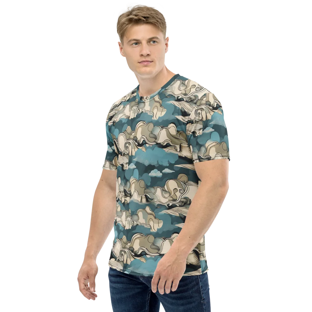 Cloudline Current on Men's Crew Neck T-Shirt — Left