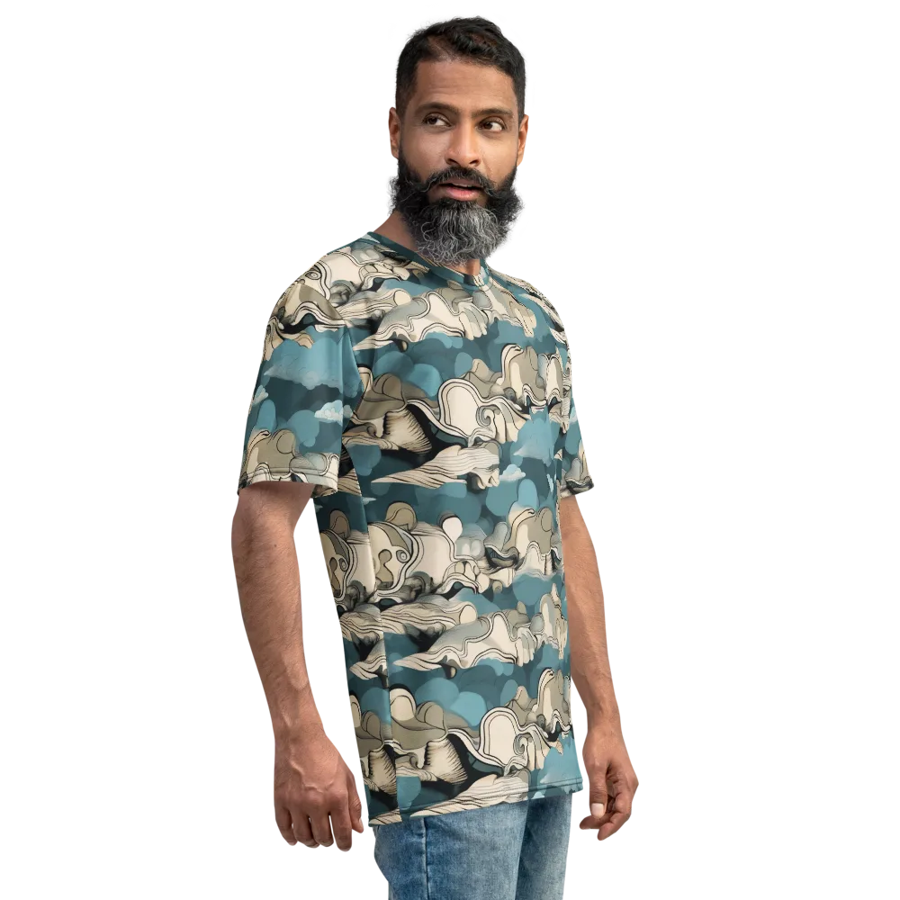 Cloudline Current on Men's Crew Neck T-Shirt — Right