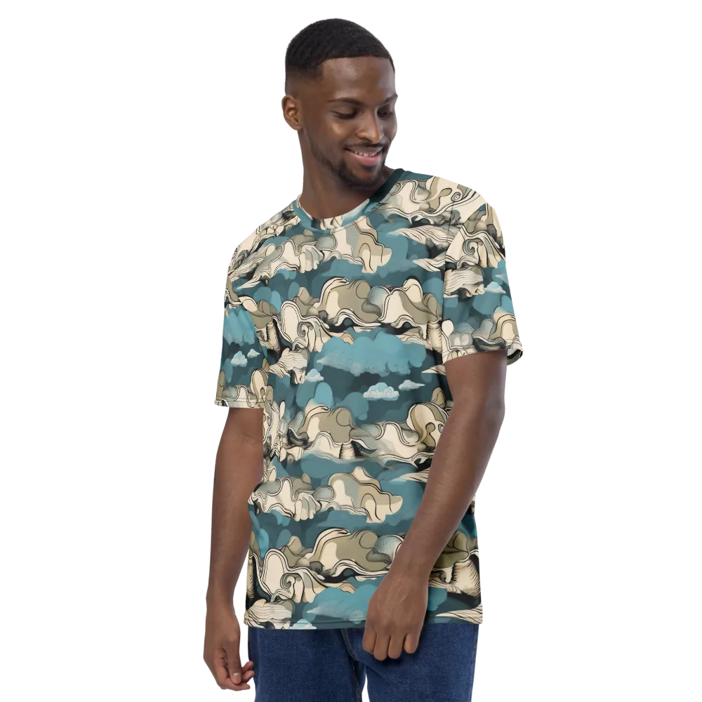 Cloudline Current on Men's Crew Neck T-Shirt — Left