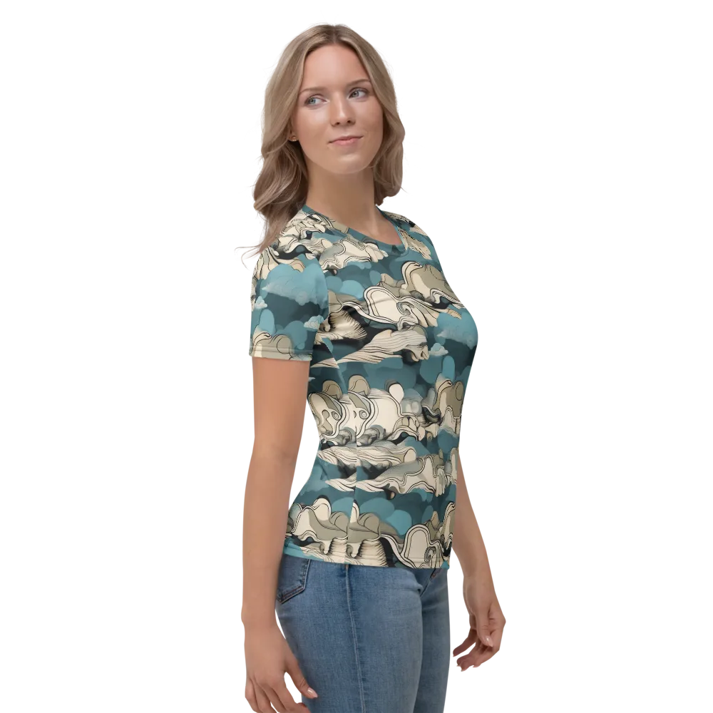 Cloudline Current on Women's Crew Neck T-Shirt — Right