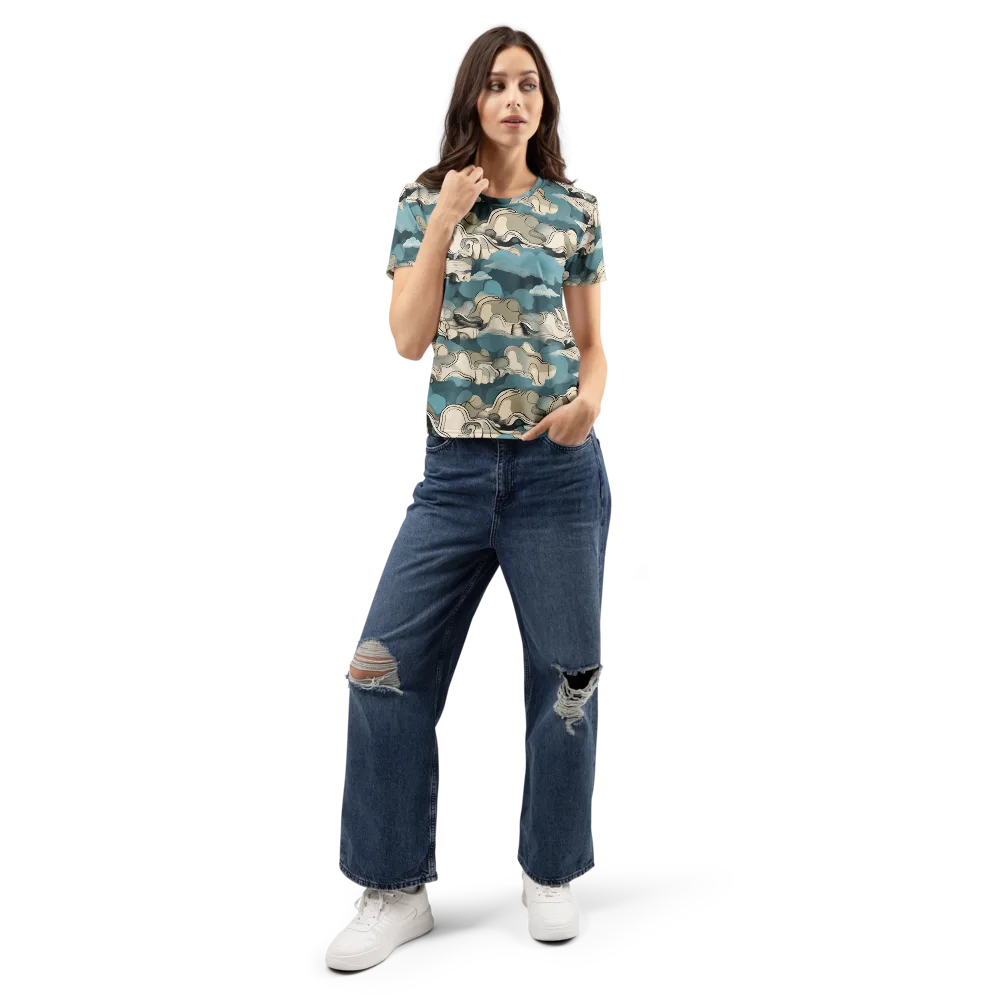 Cloudline Current on Women's Crew Neck T-Shirt — Front
