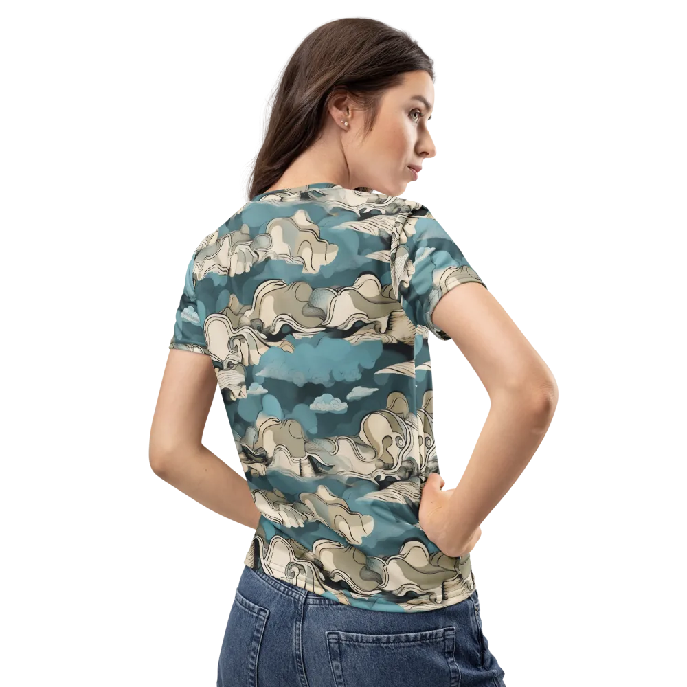 Cloudline Current on Women's Crew Neck T-Shirt — Back
