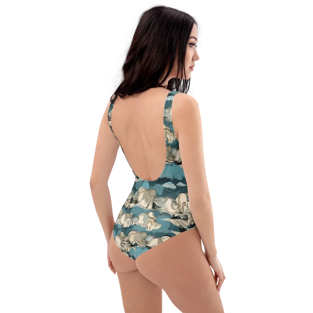 Cloudline Current on One-Piece Swimsuit — Right Back