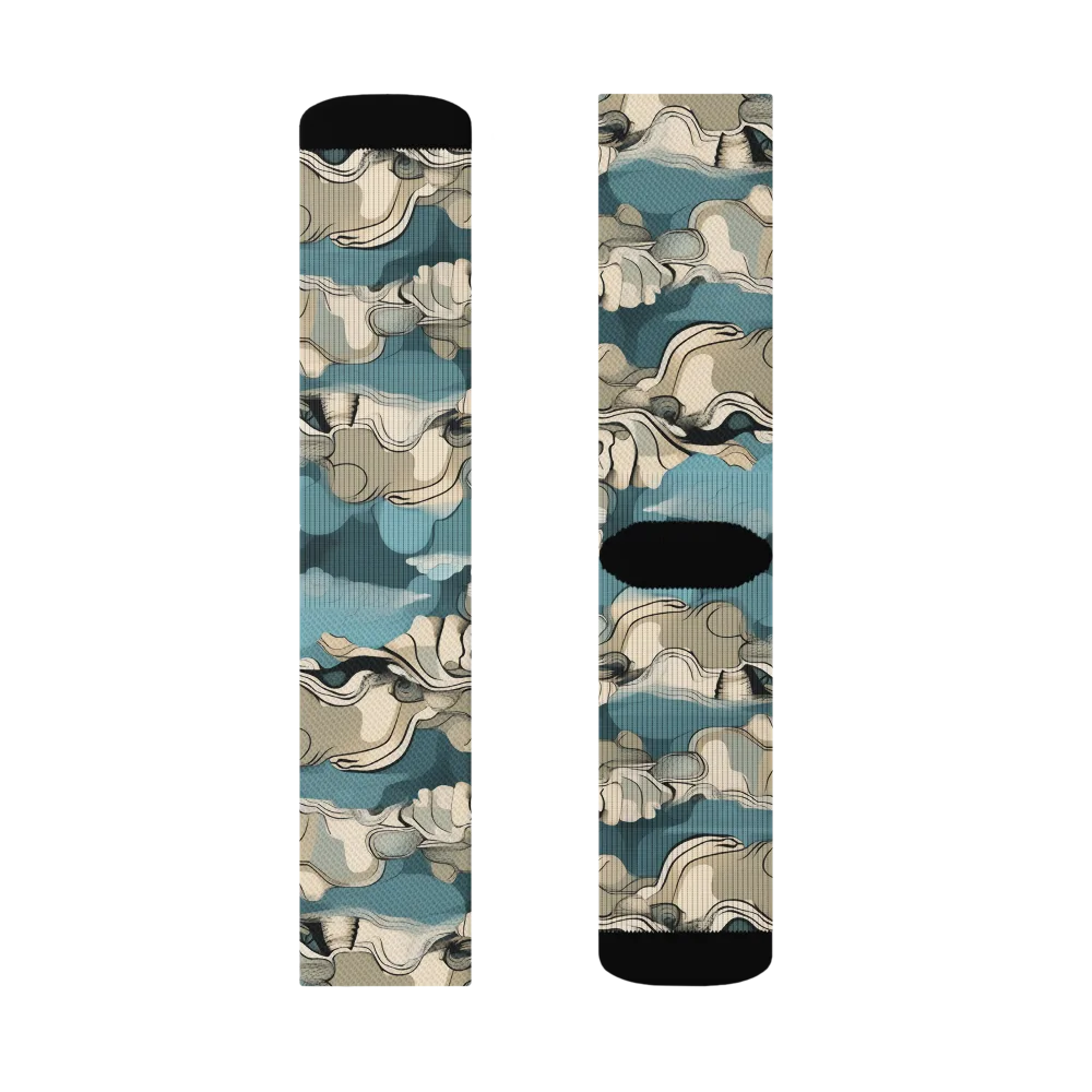 Cloudline Current on Socks — Left Sock