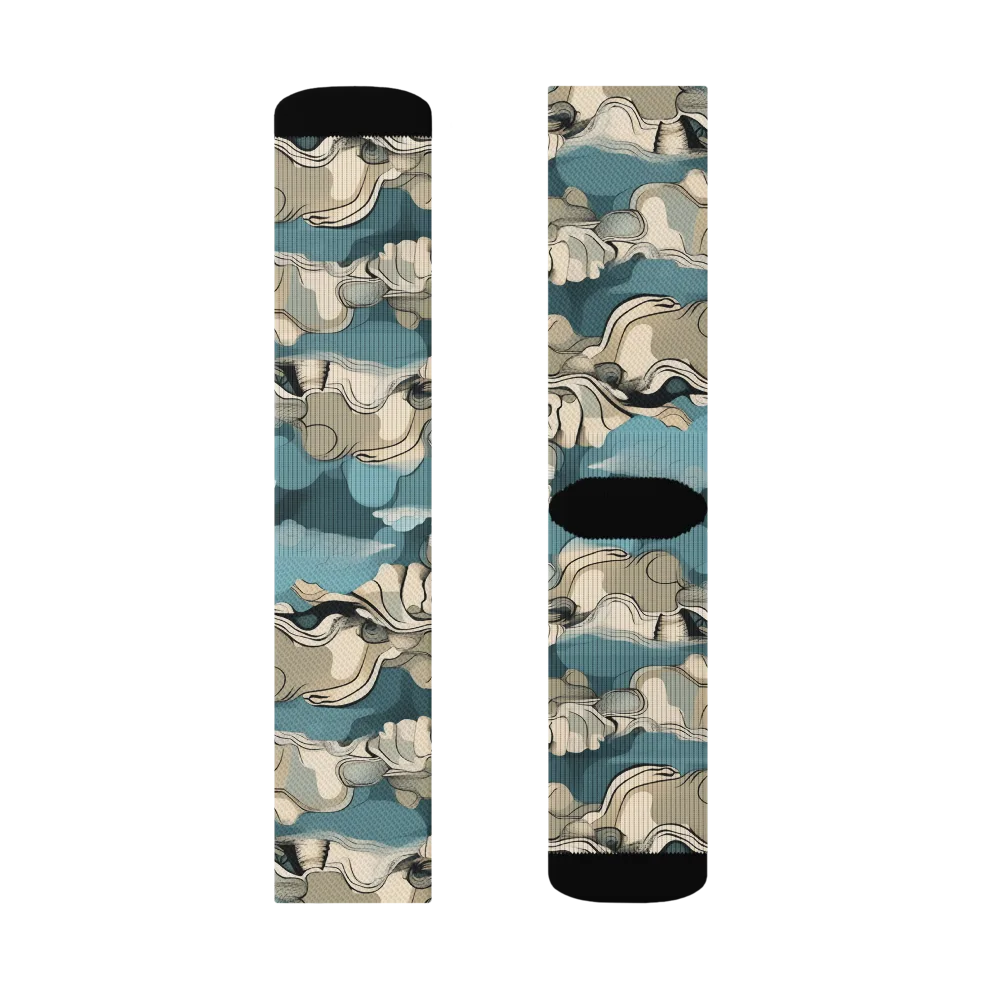 Cloudline Current on Socks — Right Sock