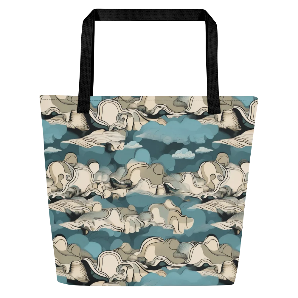 Cloudline Current on Large Tote Bag W/ Pocket — Front