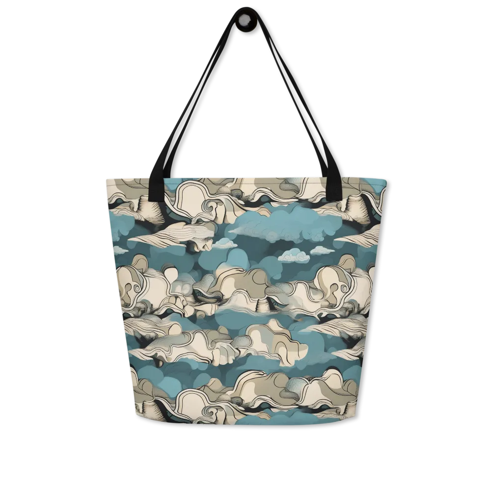 Cloudline Current on Large Tote Bag W/ Pocket — Front