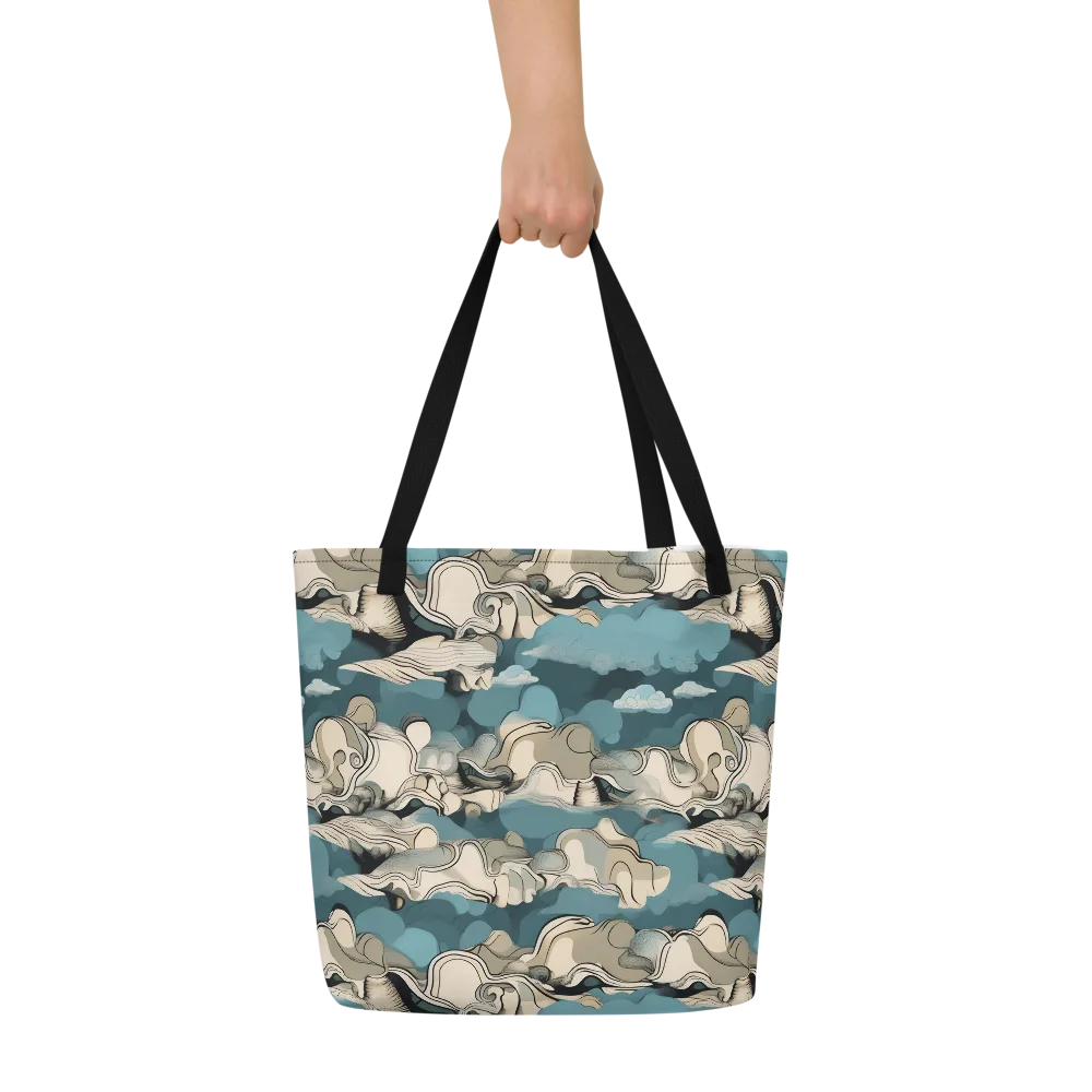 Cloudline Current on Large Tote Bag W/ Pocket — Front