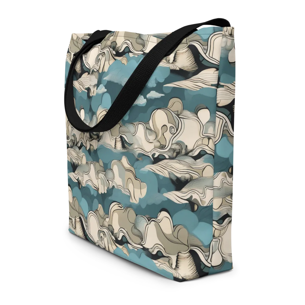 Cloudline Current on Large Tote Bag W/ Pocket — Front