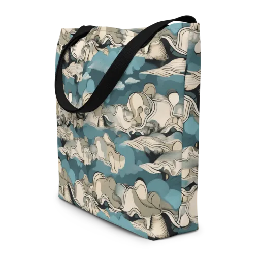 Cloudline Current on a Large Tote Bag W/ Pocket