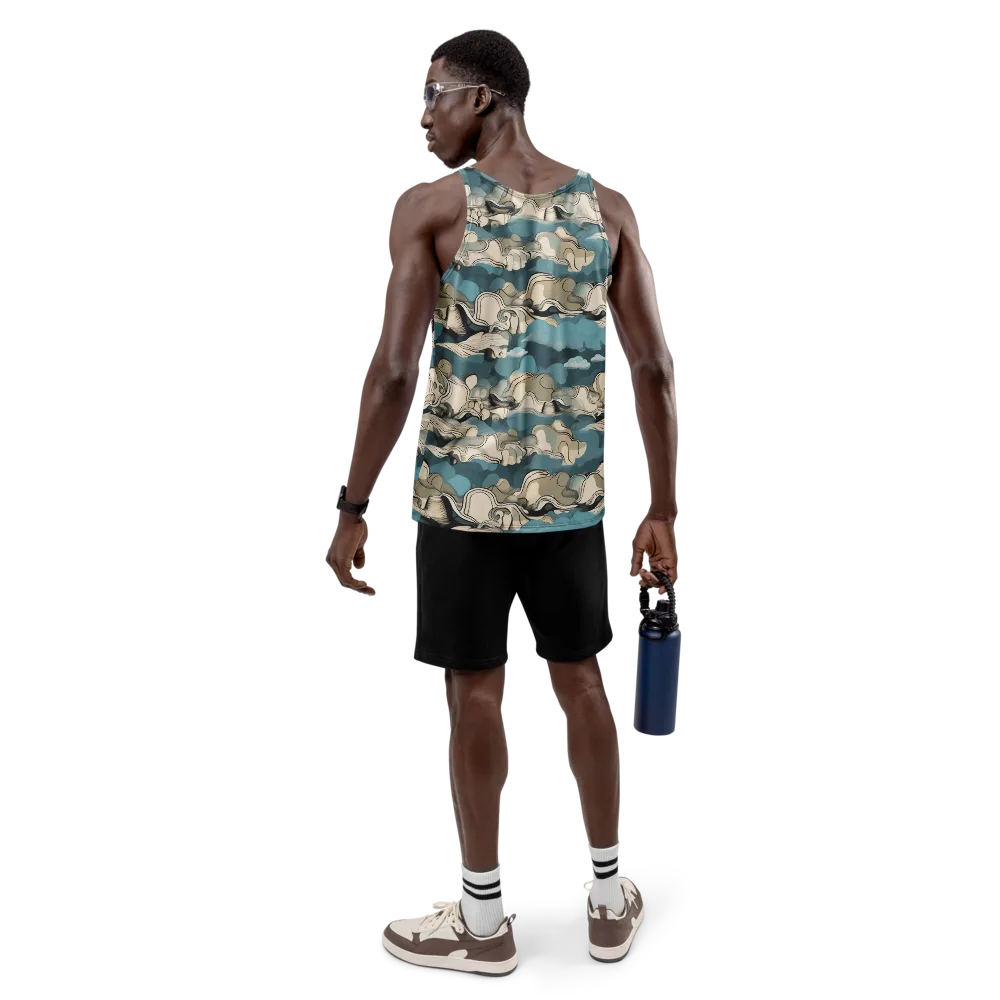 Cloudline Current on Men's Tank Top — Back