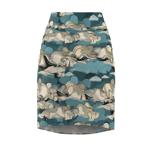 Cloudline Current on a Pencil Skirt