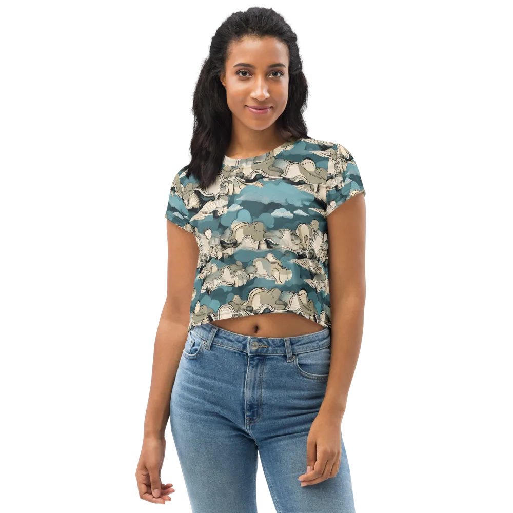 Cloudline Current on Crop Tee — Front
