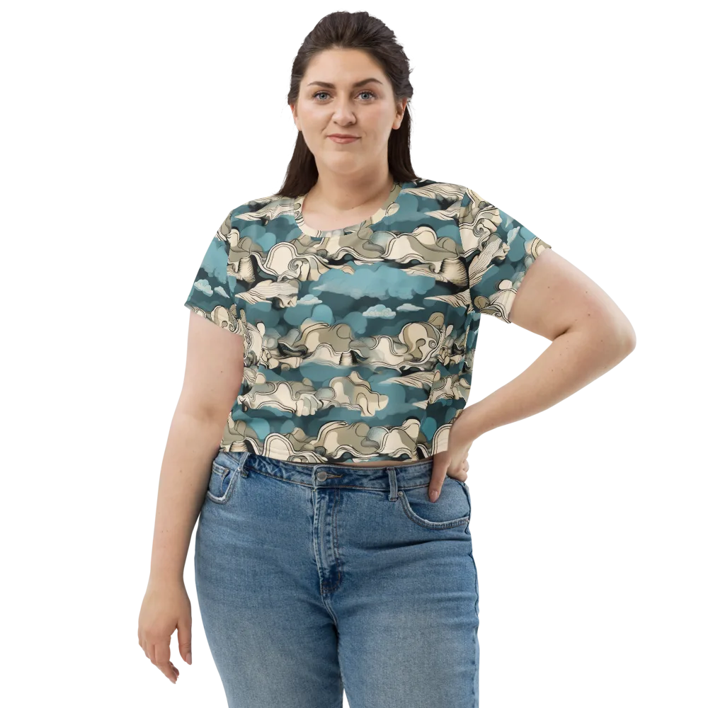 Cloudline Current on Crop Tee — Front