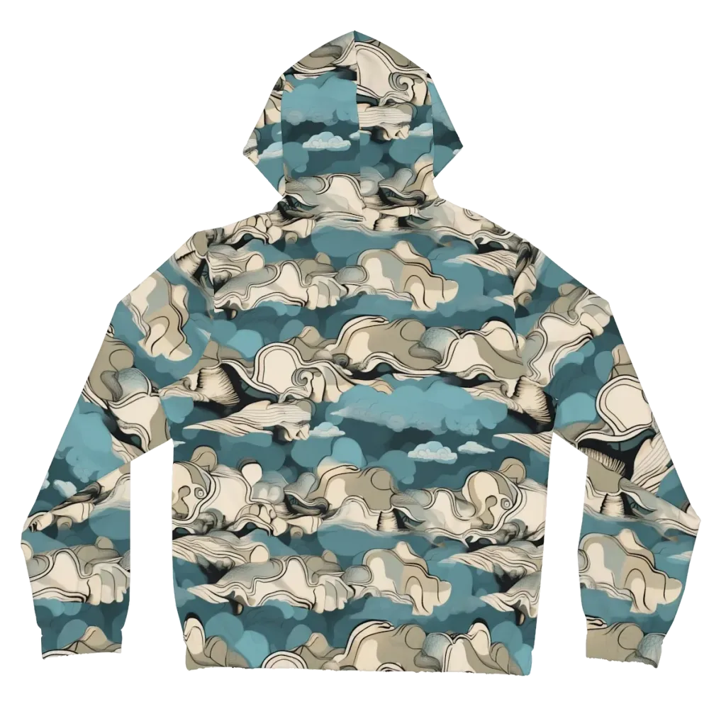 Cloudline Current on Women's Full-Zip Hoodie — Back