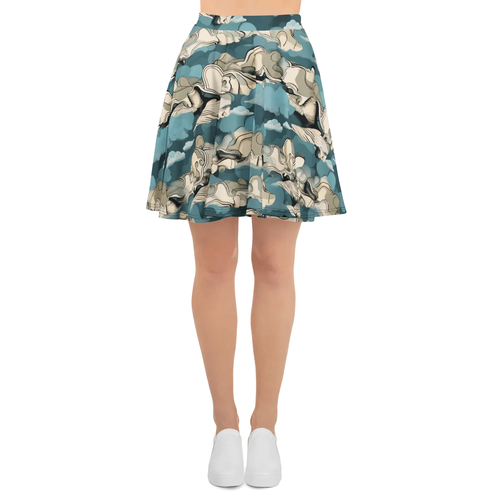 Cloudline Current on Skater Skirt — Front