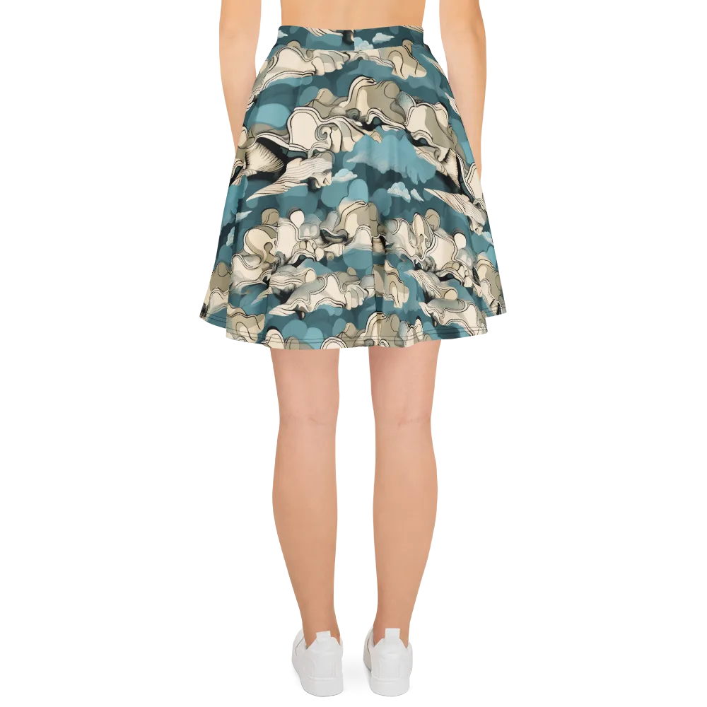 Cloudline Current on Skater Skirt — Back