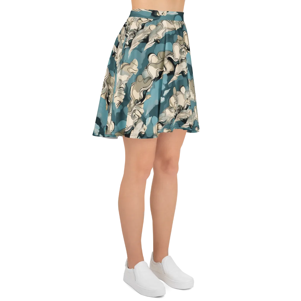 Cloudline Current on Skater Skirt — Right