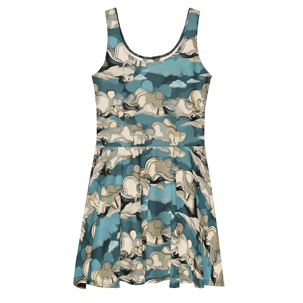 Cloudline Current on Skater Dress — Front