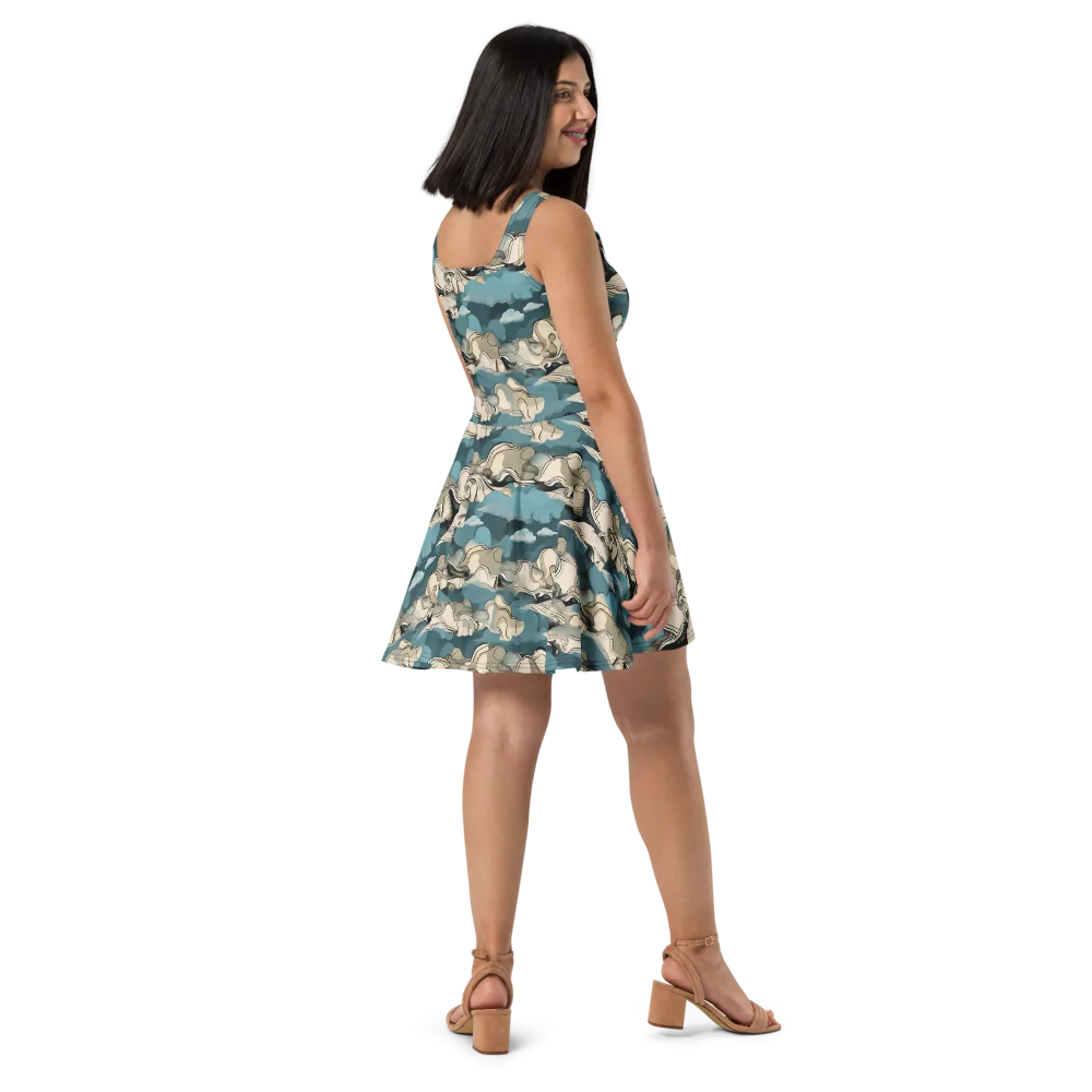 Cloudline Current on Skater Dress — Right