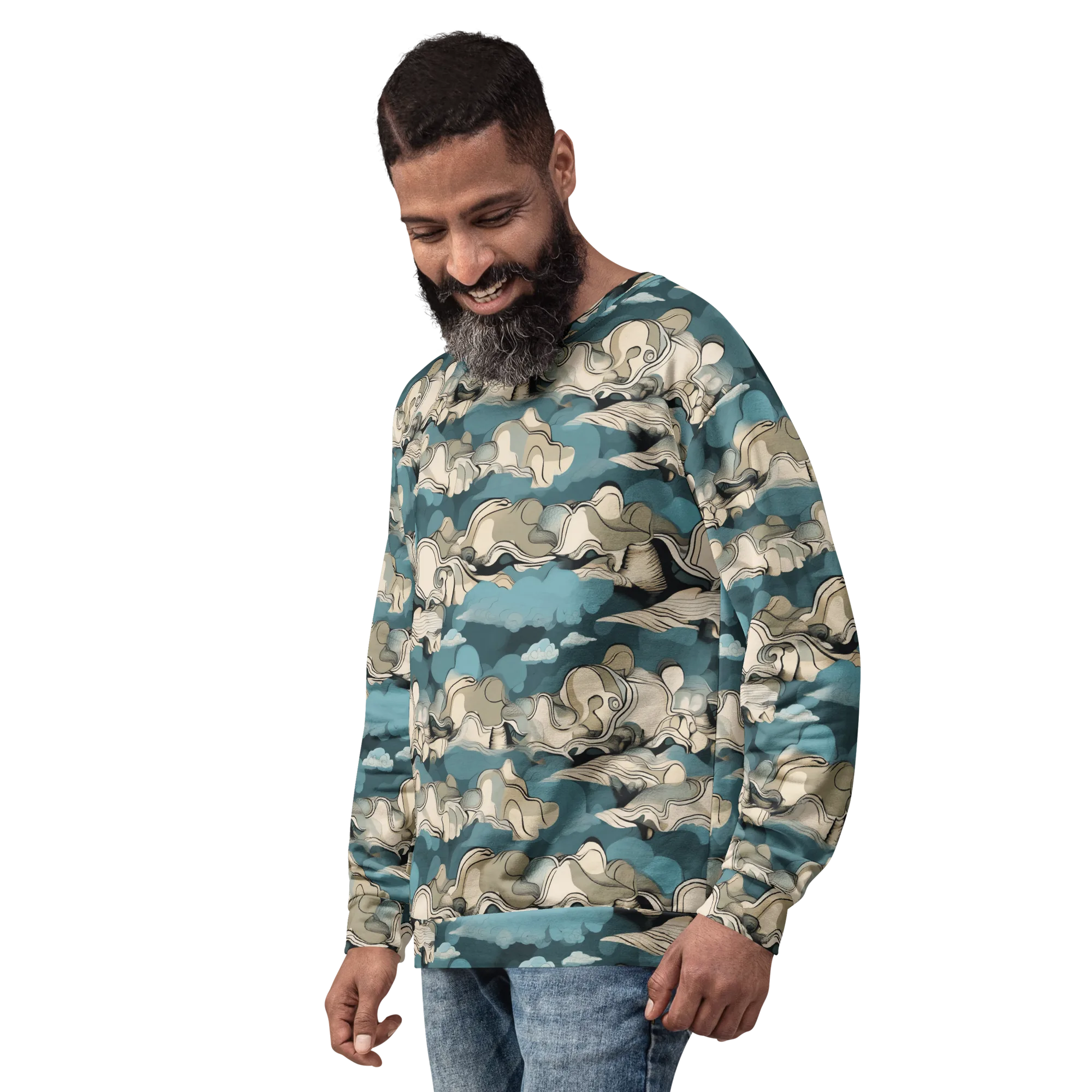 Cloudline Current on Sweatshirt — Left Front