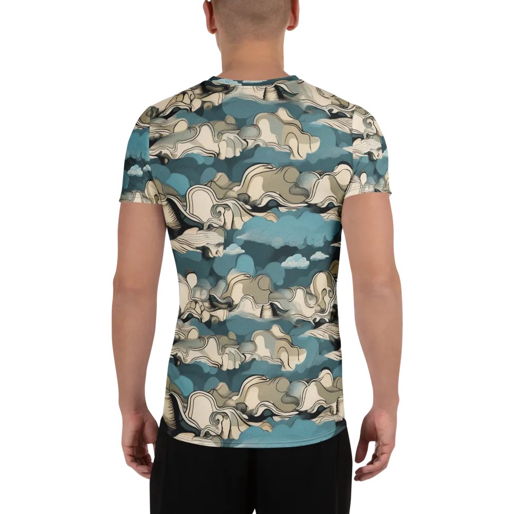 Cloudline Current on Men's Athletic T-Shirt — Back
