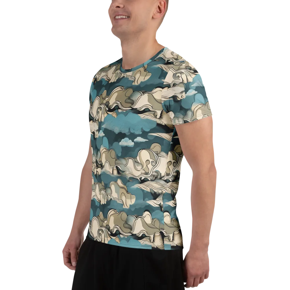 Cloudline Current on Men's Athletic T-Shirt — Left