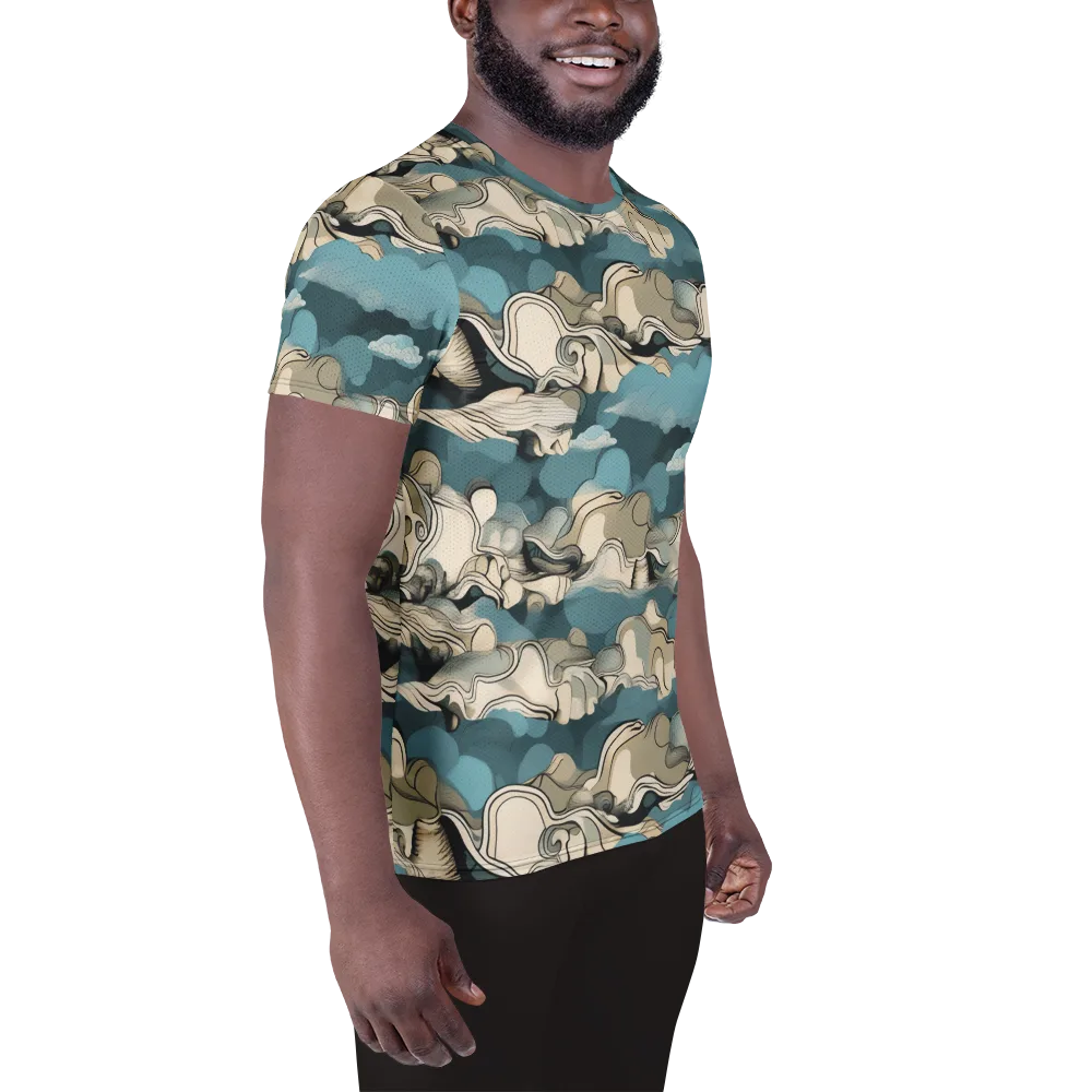 Cloudline Current on Men's Athletic T-Shirt — Right