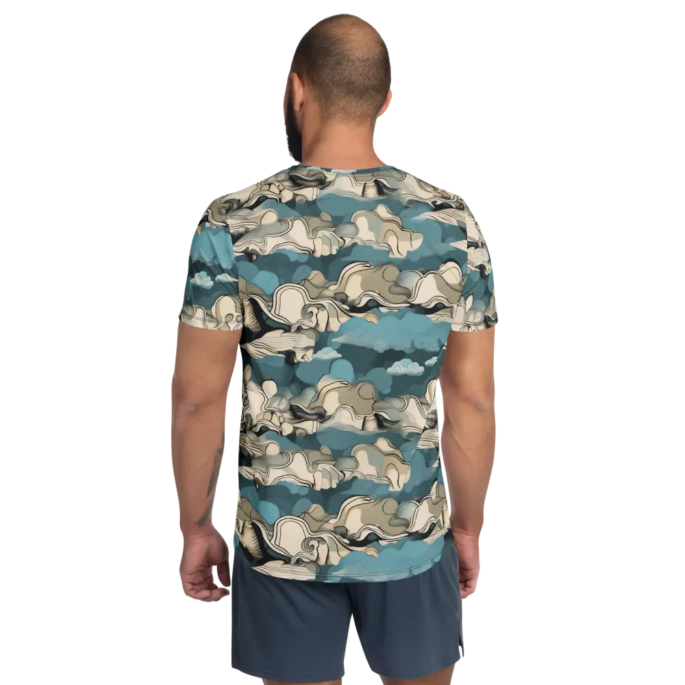 Cloudline Current on Men's Athletic T-Shirt — Back