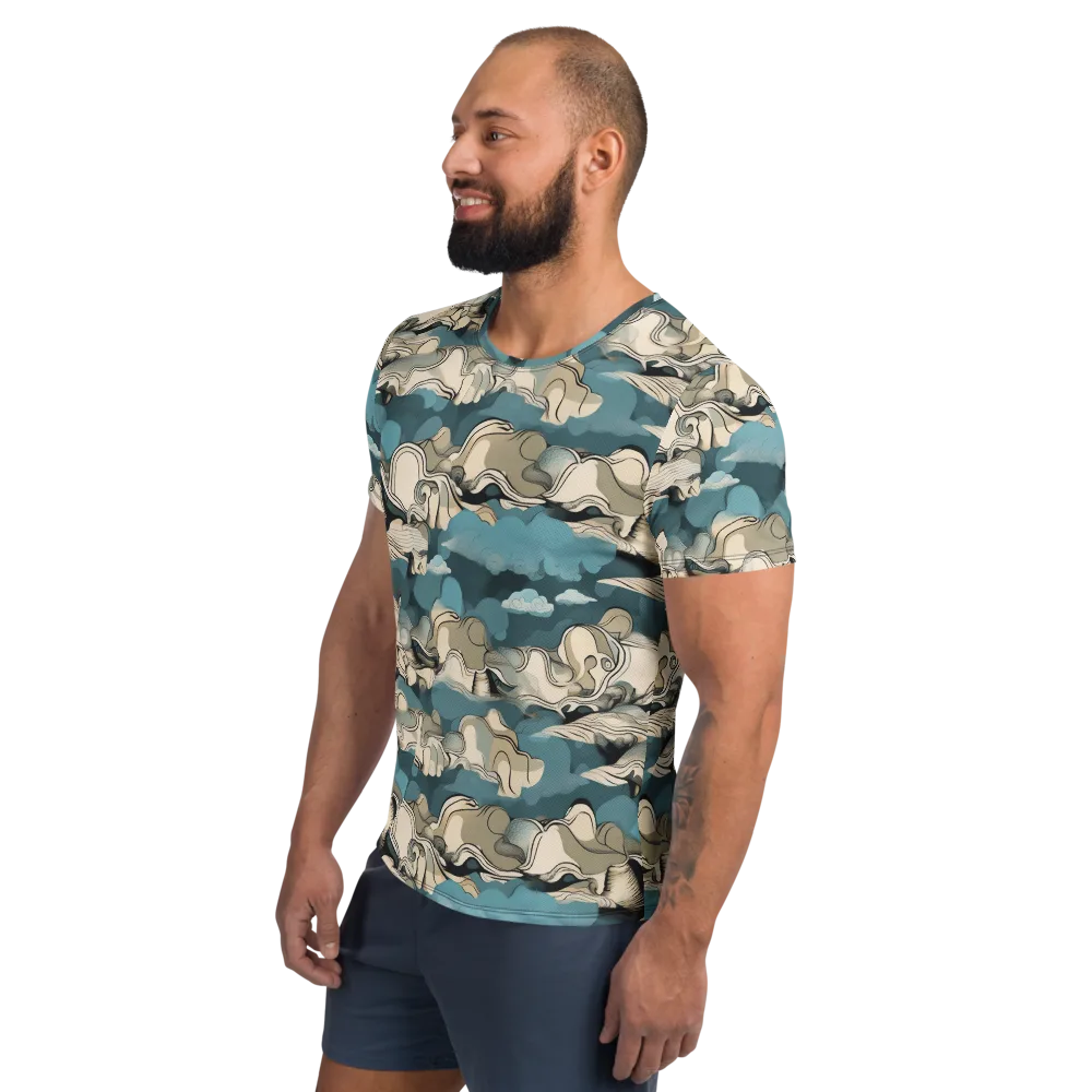 Cloudline Current on Men's Athletic T-Shirt — Left